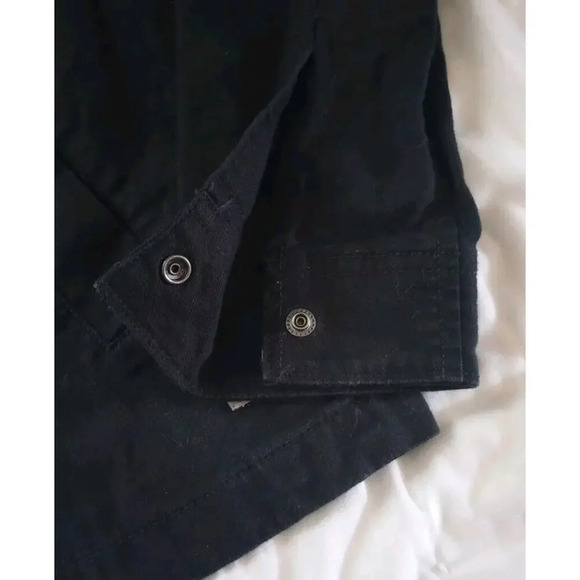 THE NORTH FACE Denim Jacket Women's Size XS Black Hooded Pullover Hoodie - Picture 8 of 13